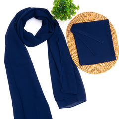 Niqab And Hijab Set (Navy Blue)