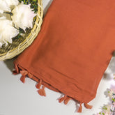 Plain Tassel Hijab (Rust)