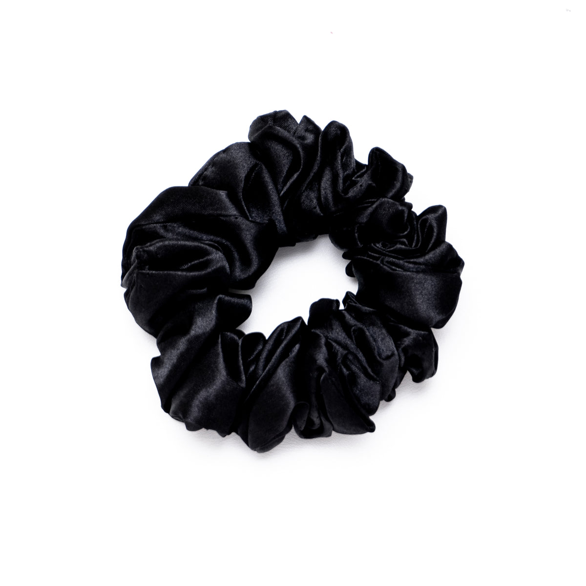 Black Satin Scrunchies