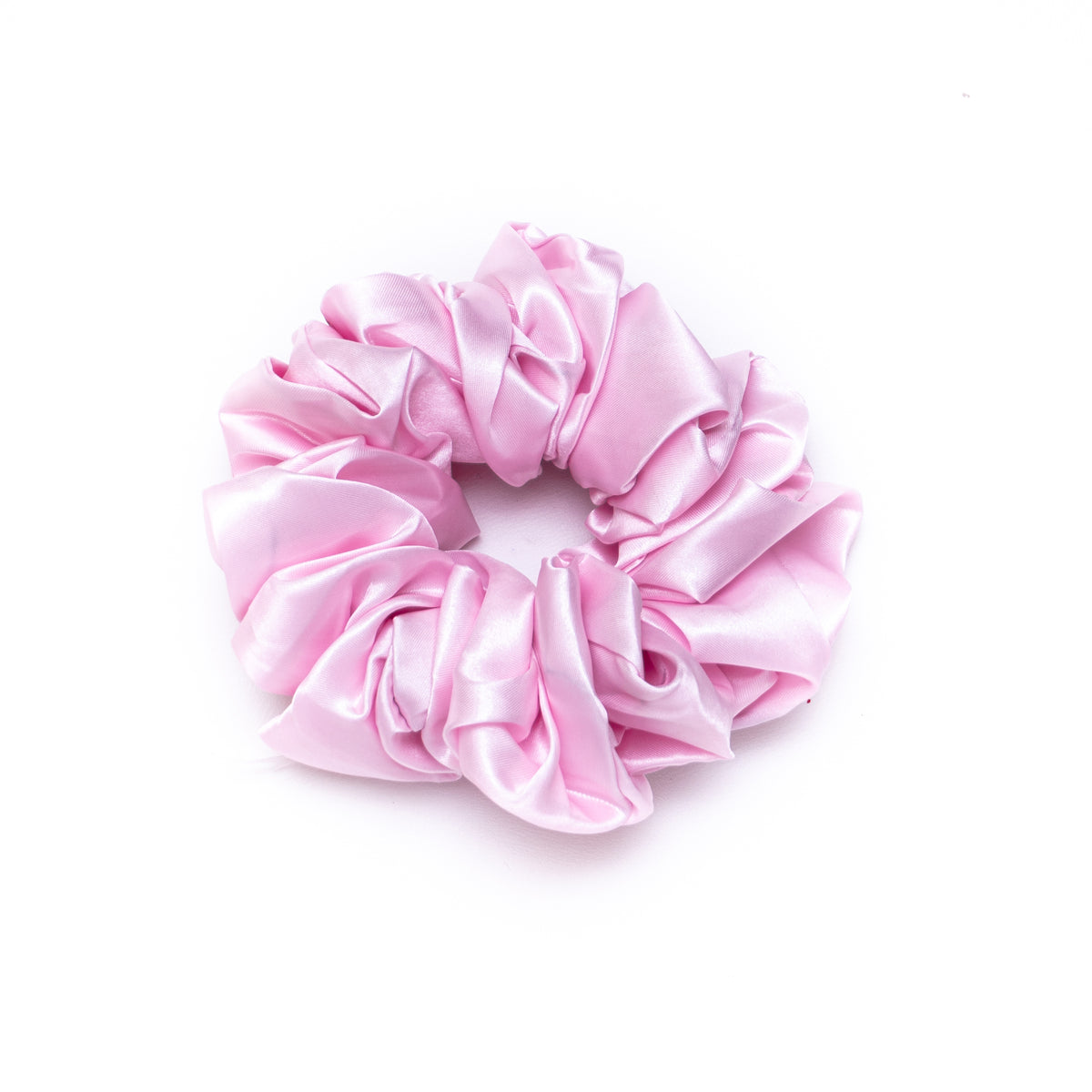 Blush Pink Satin Scrunchies