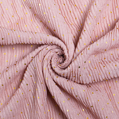 Crumpled Dotted Lawn - Light Pink