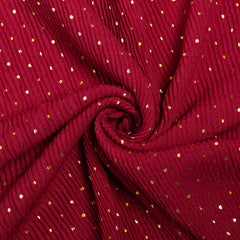Crumpled Dotted Lawn - Red