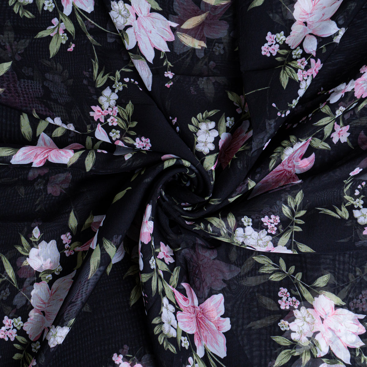 Printed Georgette Chiffon (Orchid)