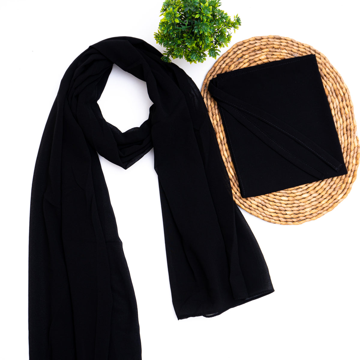 Niqab And Hijab Set (Black)