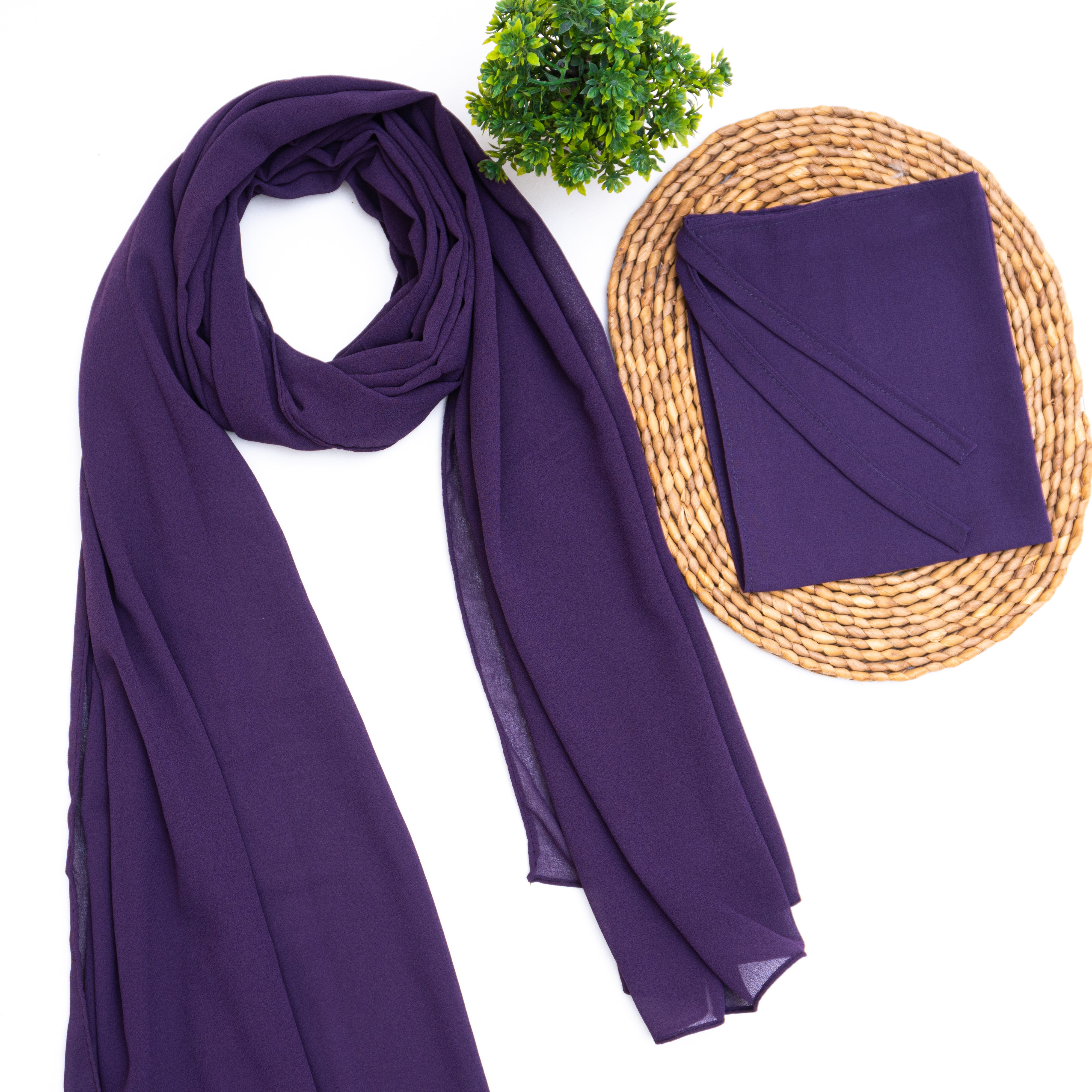 Niqab And Hijab Set (Purple)