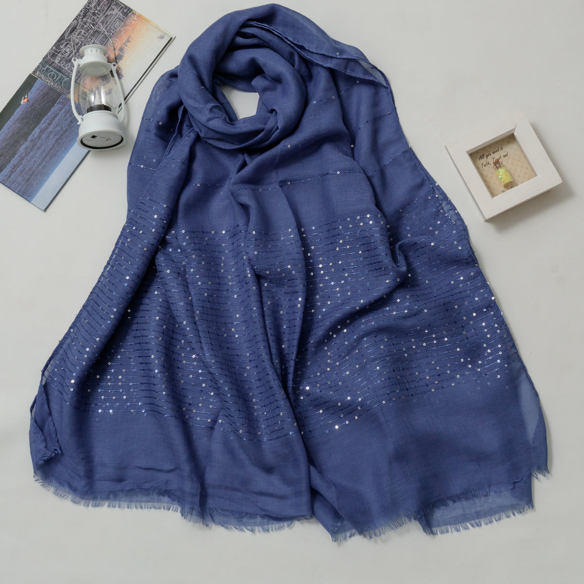 Starry Nights Hijab (Navy Blue)